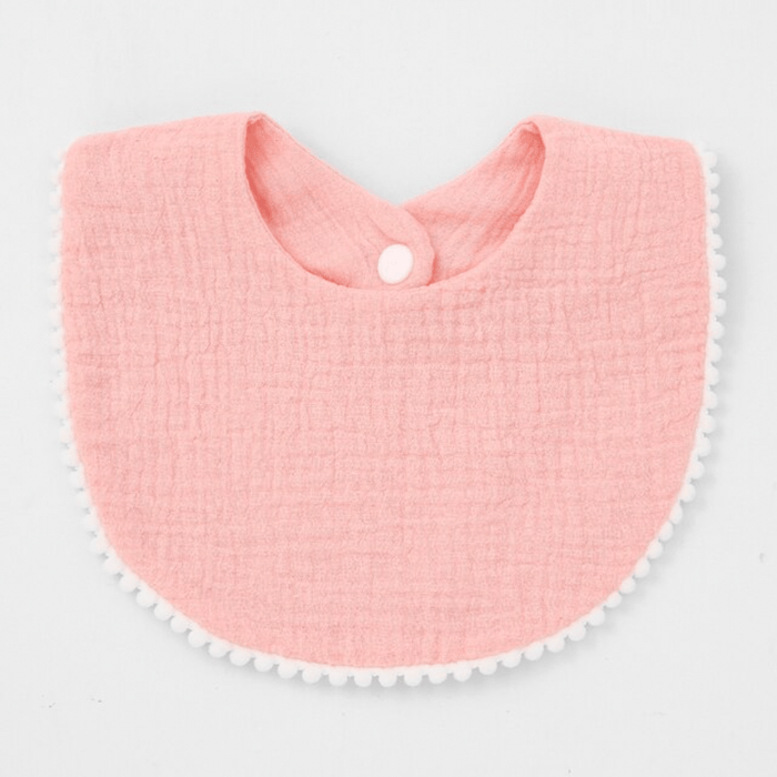 Cotton Pompom Baby Bibs