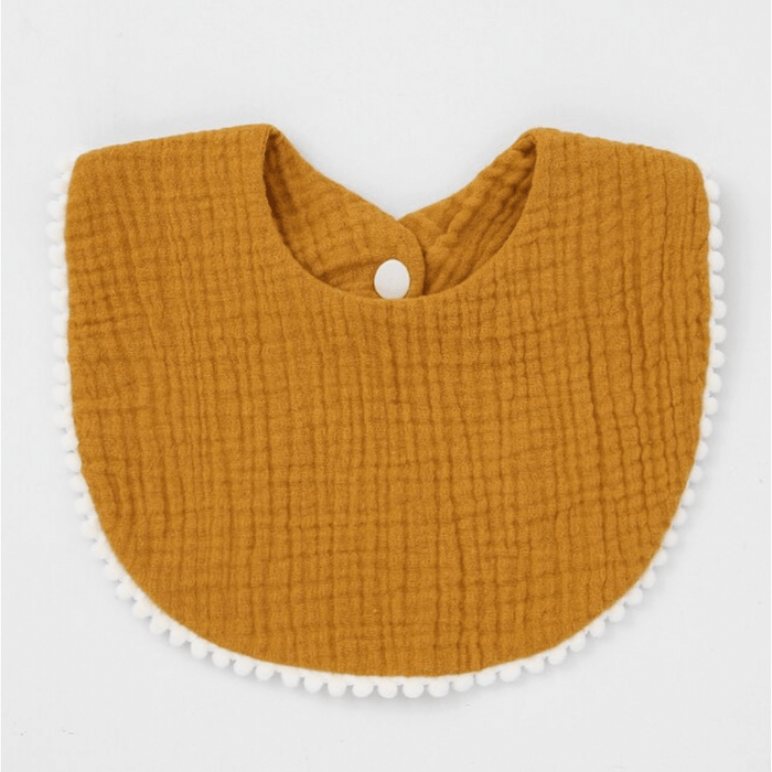 Cotton Pompom Baby Bibs