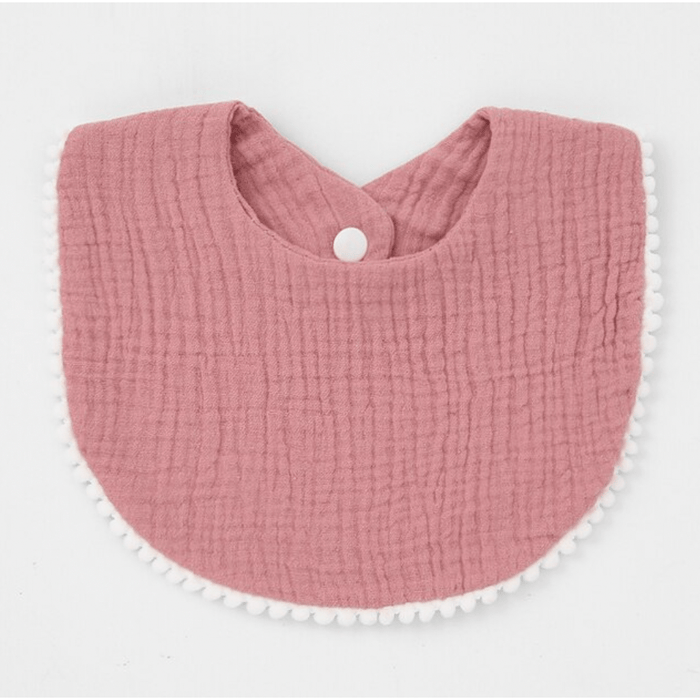 Cotton Pompom Baby Bibs