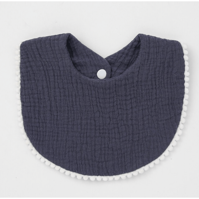 Cotton Pompom Baby Bibs