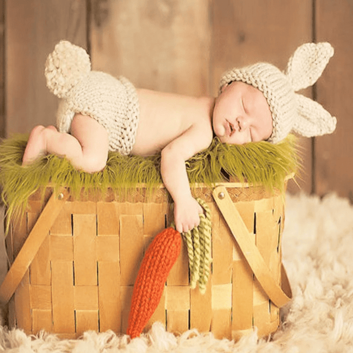 Crochet Bunny & Carrot Costume - Cozy Nursery