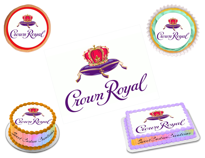 Crown Royal Edible Image Frosting Sheet #9 Topper (70+ sizes)