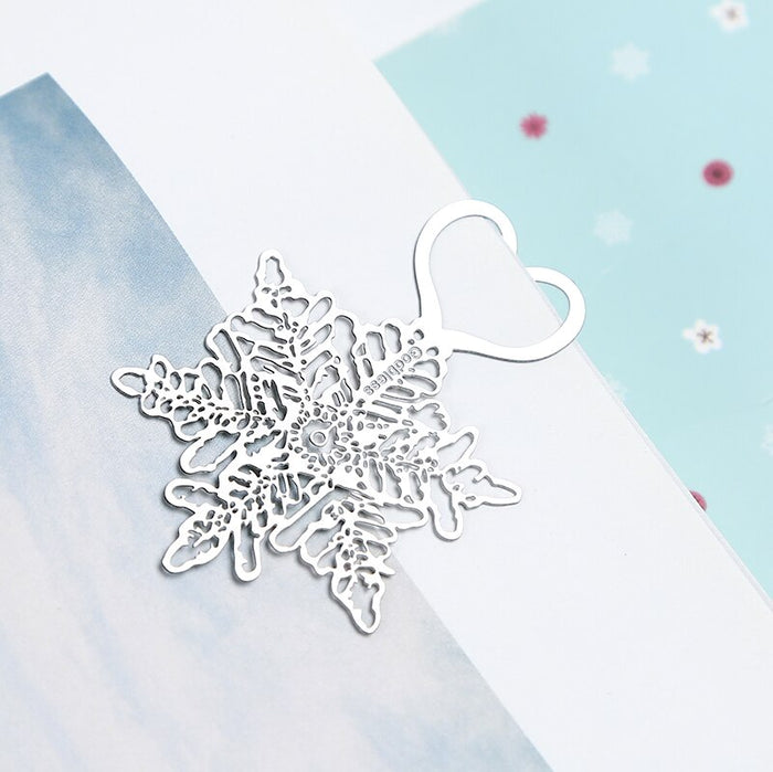 Crystal Snowflake Metallic Bookmark