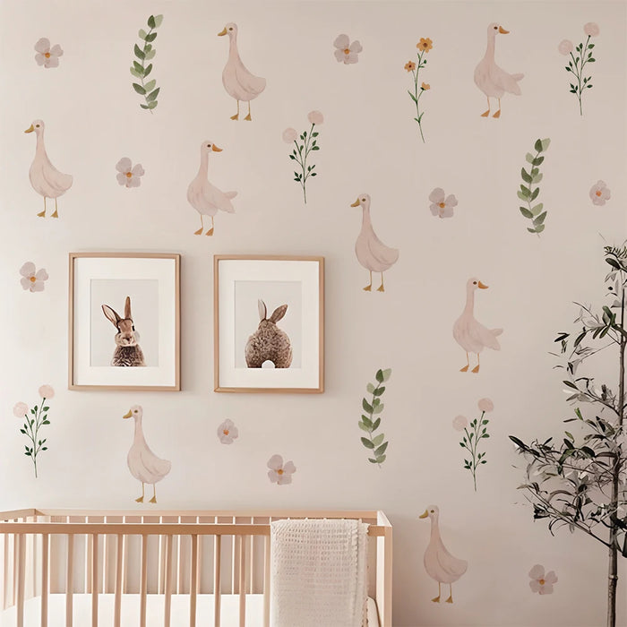 Cute Geese Wall Stickers