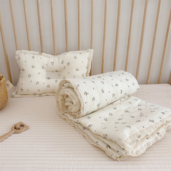 Dainty Flower Crib Bedding and Pillow Set