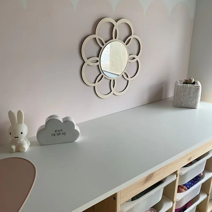 Daisy Flower Wooden Mirror