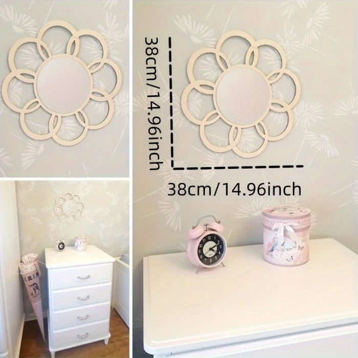 Daisy Flower Wooden Mirror