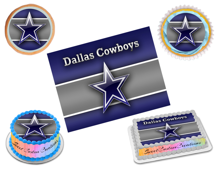 Dallas Cowboys Edible Image Frosting Sheet #18 Topper (70+ sizes)
