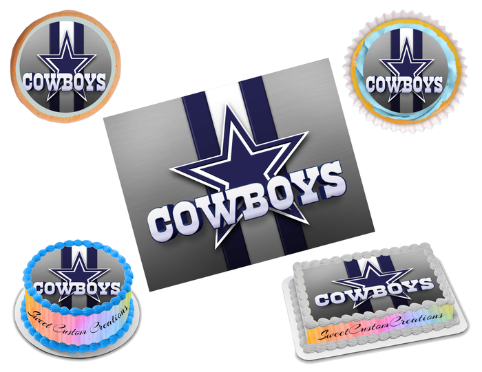 Dallas Cowboys Edible Image Frosting Sheet #50 Topper (70+ sizes)