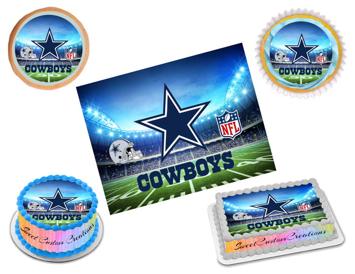 Dallas Cowboys Edible Image Frosting Sheet #62 Topper (70+ sizes)