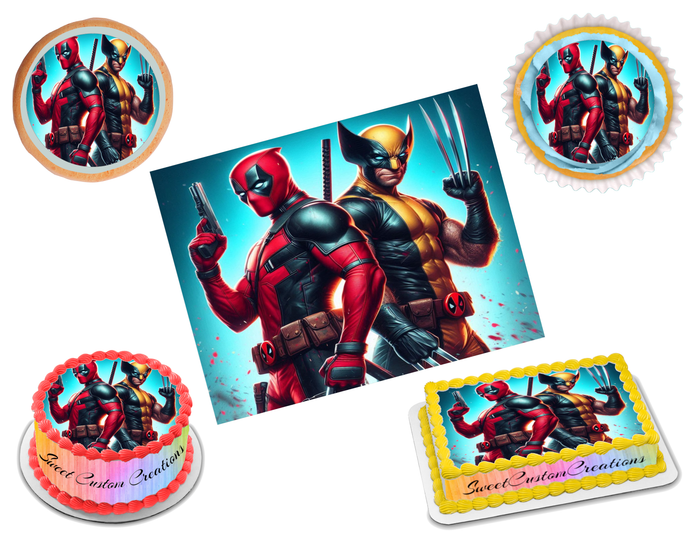 Deadpool and Wolverine Edible Image Frosting Sheet #16 (80+ sizes)