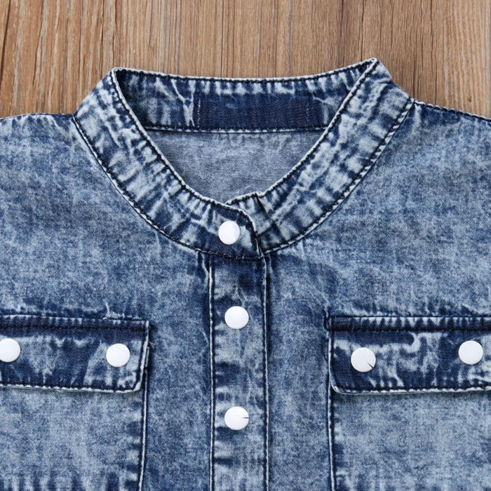 Denim Sleeveless Jumpsuit - Cozy Nursery