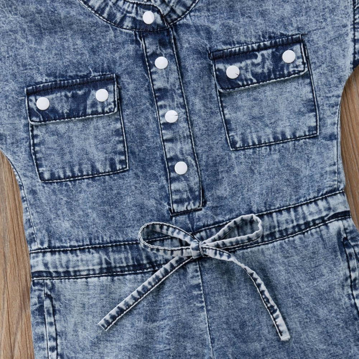 Denim Sleeveless Jumpsuit - Cozy Nursery