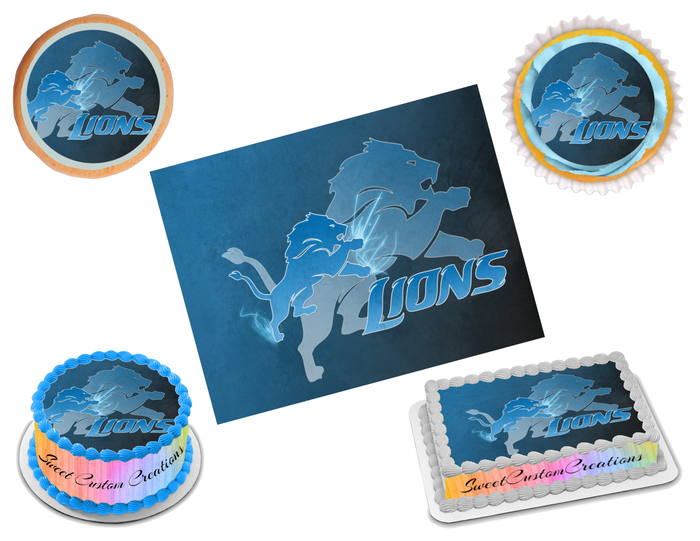Detroit Lions Edible Image Frosting Sheet #11 Topper (70+ sizes)