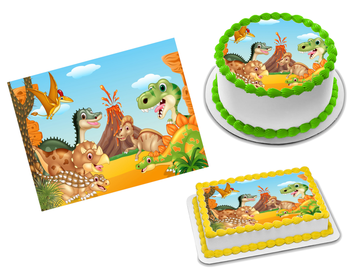 Dinosaurs Edible Image Frosting Sheet #13 Topper (70+ sizes)