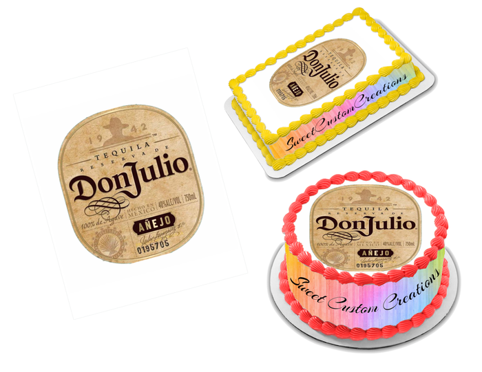 Don Julio Anejo Edible Image Frosting Sheet #3 Topper (70+ sizes)