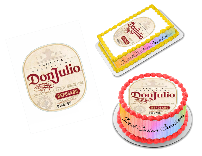 Don Julio Reposado Edible Image Frosting Sheet #2 Topper (70+ sizes)