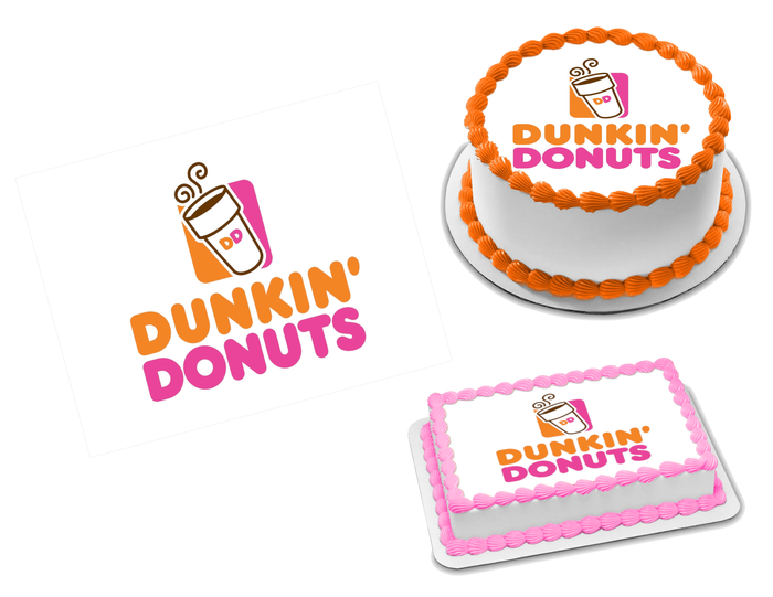 Dunkin Donuts Edible Image Frosting Sheet #1 Topper (80+ sizes)