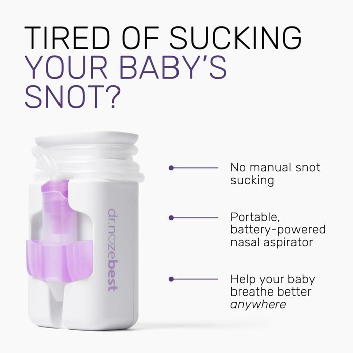 Electric Baby Nasal Aspirator with Newborn Nosepiece & 40 Filters