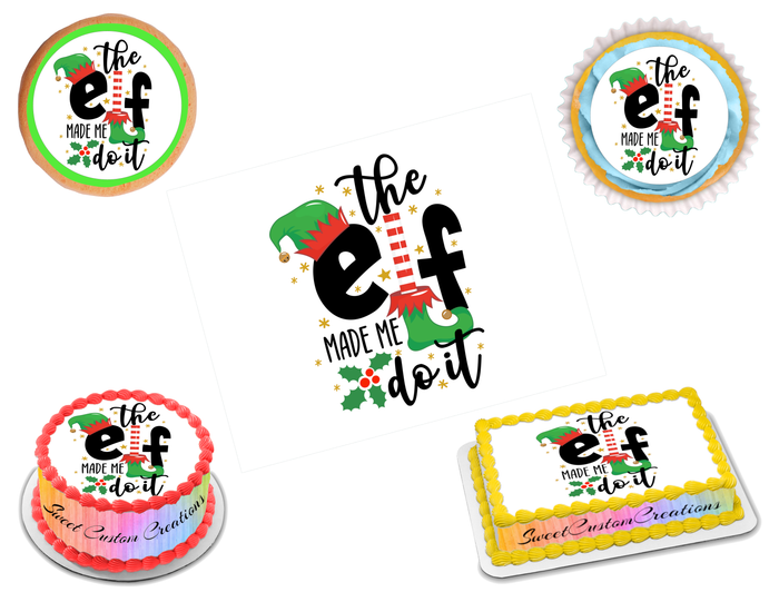 Elf Christmas Edible Image Frosting Sheet #2 Topper (70+ sizes)