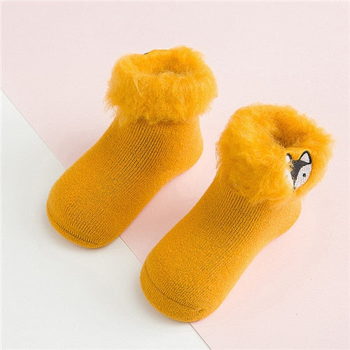 Embroidery Jungle Animal Socks - Cozy Nursery