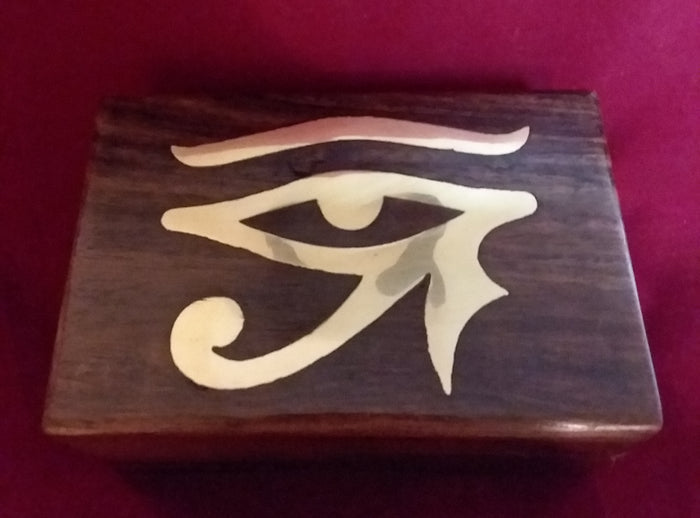 EYE OF HORUS WOODEN BOX 4X6