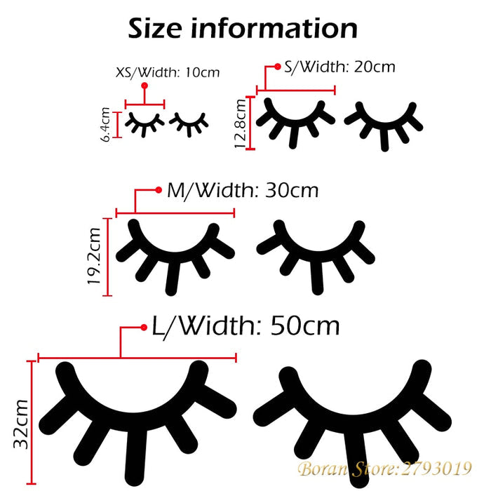 Eyelash Wall Stickers - Cozy Nursery