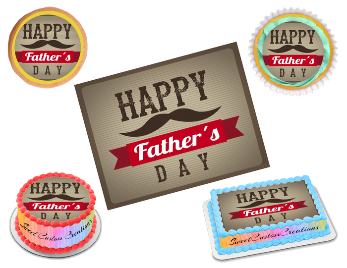 Father's Day Edible Image Frosting Sheet #11 Topper (70+ sizes)