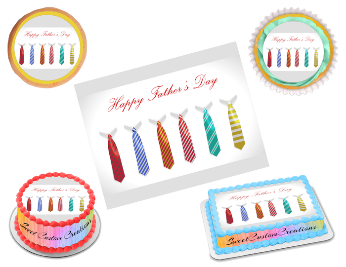 Father's Day Edible Image Frosting Sheet #15 Topper (70+ sizes)