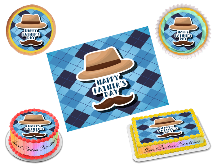 Father's Day Edible Image Frosting Sheet #16 Topper (70+ sizes)