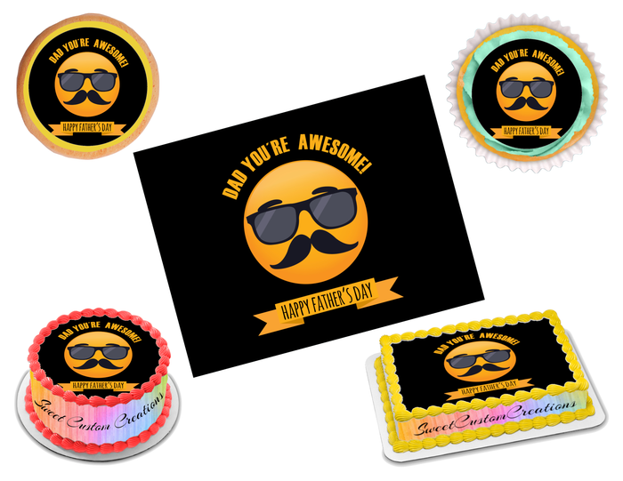 Father's Day Edible Image Frosting Sheet #17 Topper (70+ sizes)