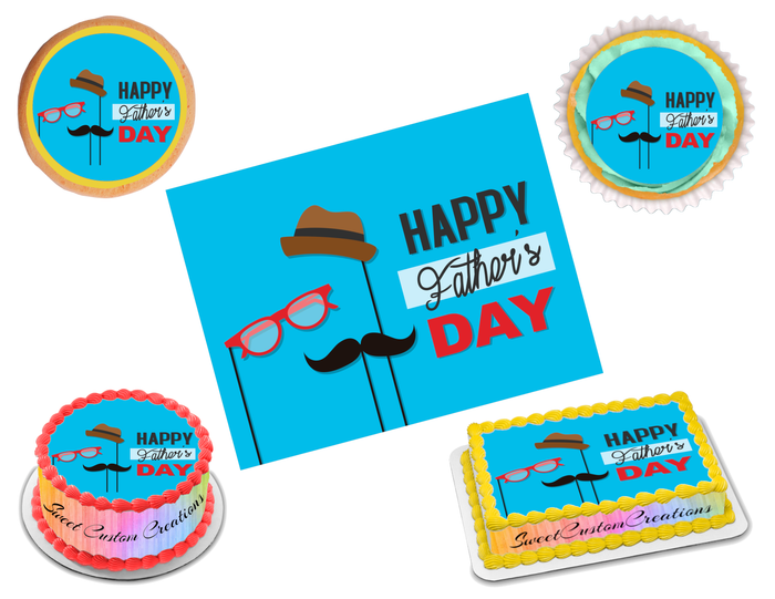 Father's Day Edible Image Frosting Sheet #21 Topper (70+ sizes)