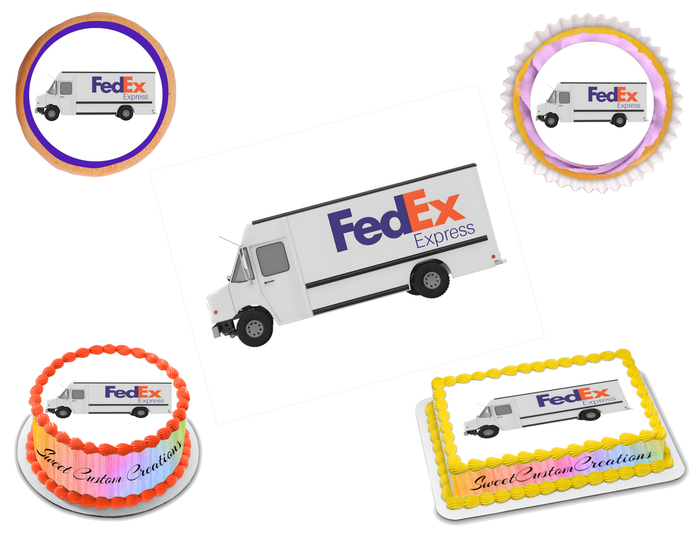 FedEx Truck Edible Image Frosting Sheet #7 (80+ sizes)