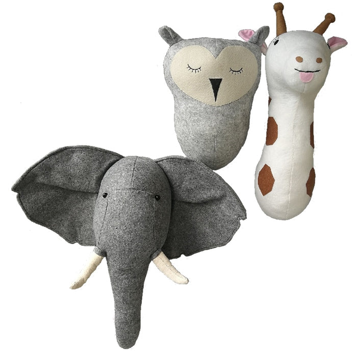 Felt Animal Head Wall Décor