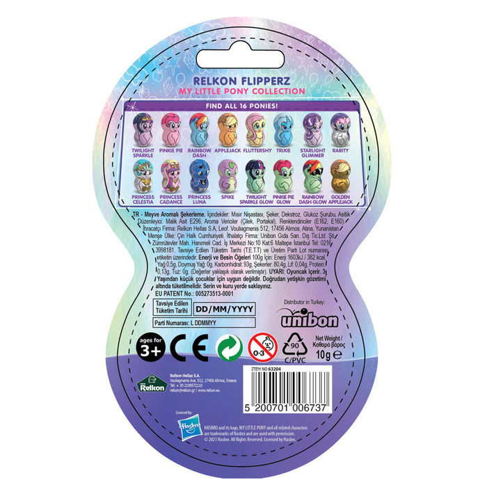 Bring a pop of color and fruity sweetness to snack time with Flipperz My Little Pony Candy.