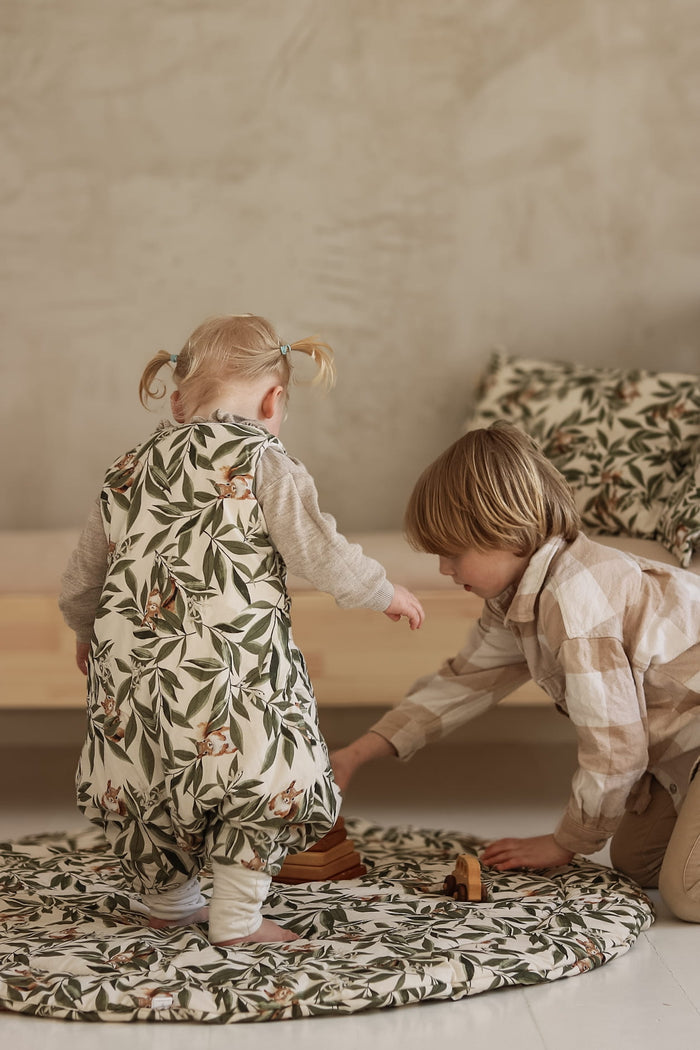 BABY SLEEPING BAG WOODLAND PRINT - Cozy Nursery