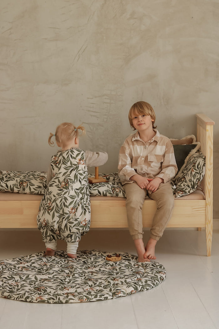 BABY SLEEPING BAG WOODLAND PRINT - Cozy Nursery