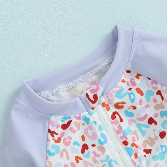 Floral Baby Swimsuit Rash Guard Set - Cozy Nursery