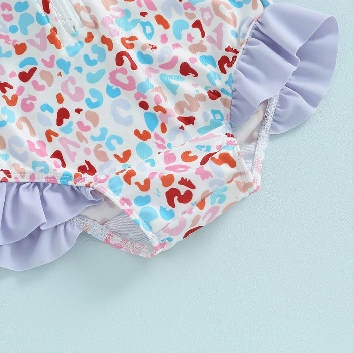 Floral Baby Swimsuit Rash Guard Set - Cozy Nursery