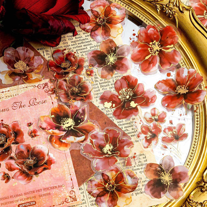 Floral Whispers Bronzing Stickers