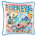 Florida Keys Hand-Embroidered Pillow