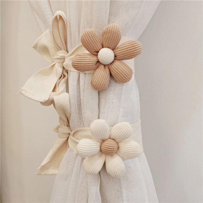 Flower Window Curtain  Holdbacks