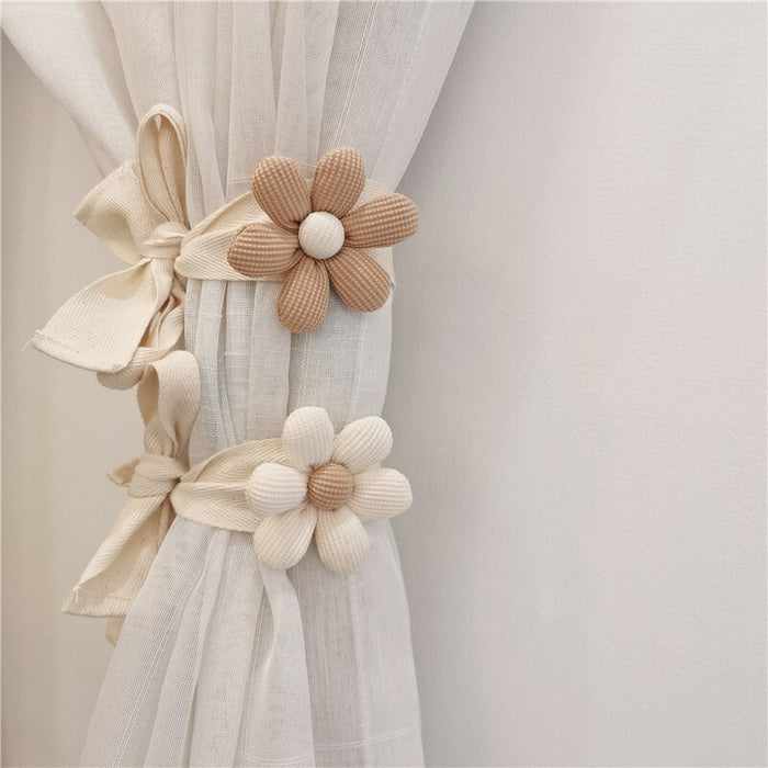 Flower Window Curtain  Holdbacks