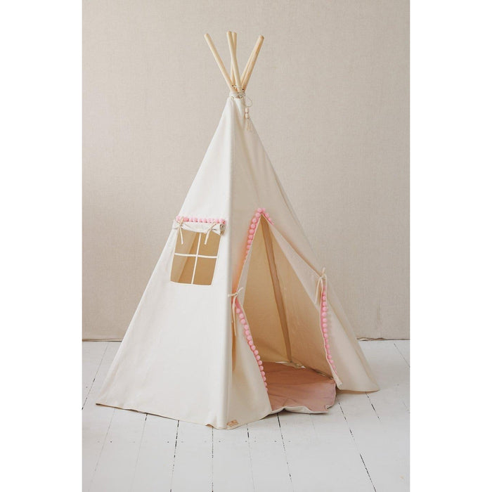 “Fluffy Pompoms” Teepee Tent with Pompoms