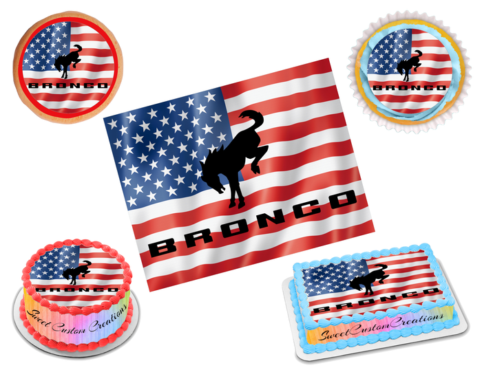 Ford Bronco Edible Image Frosting Sheet #4 (70+ sizes)
