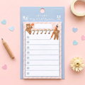 Furukawashiko My Michi Fusen Sticky Notes - Bear Helpers' To Do List