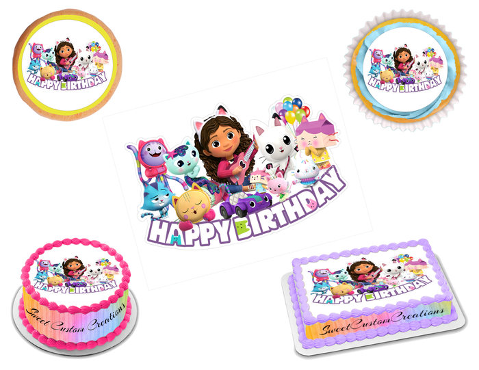 Gabby's Dollhouse Edible Image Frosting Sheet #3 Topper (70+ sizes)