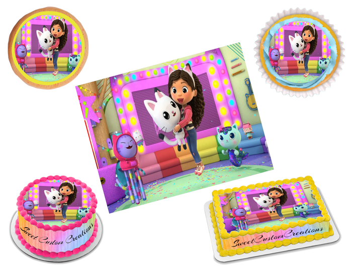Gabby's Dollhouse Edible Image Frosting Sheet #9 Topper (70+ sizes)