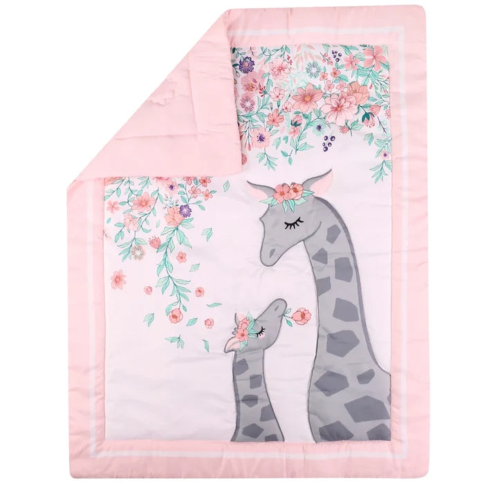 Giraffe Cot Bedding Set - Cozy Nursery