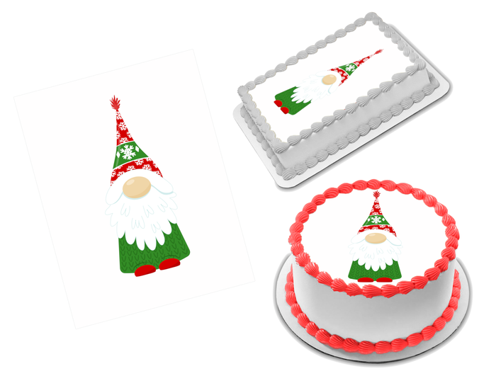 Gnome Edible Image Frosting Sheet #6 Topper (70+ sizes)